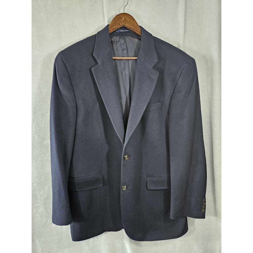 Ralph Ralph Lauren Mens Navy 100% Cashmere SportCoat Blazer Jacket Size 42L READ
